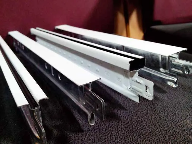 FERREX galvanised ceiling grid tees with white exposed faces